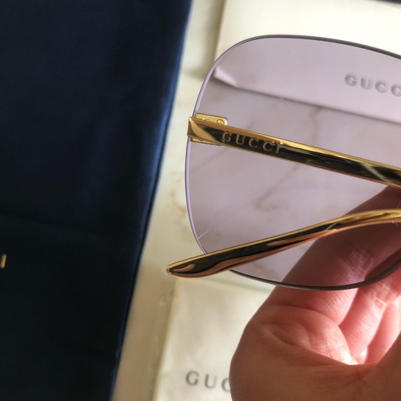 🔥NEW LUXURY GUCCI VIOLET RIMLESS SUNGLASSES🔥 - Picture 13 of 16